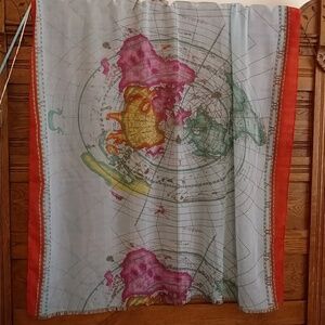 World Map Scarf